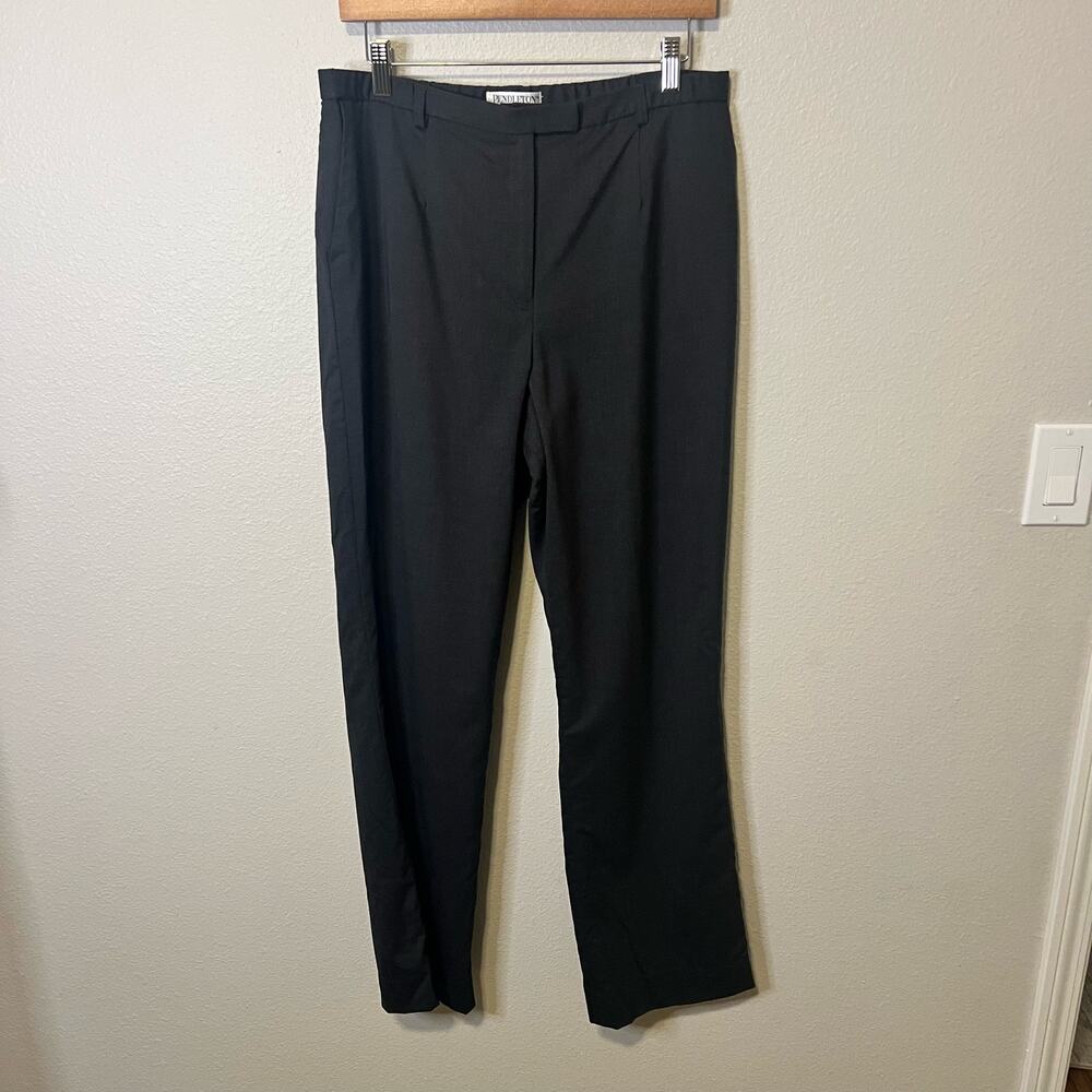Pendleton Wool Blend Gray Straight Leg Trouser Business Dress Pants Size 10